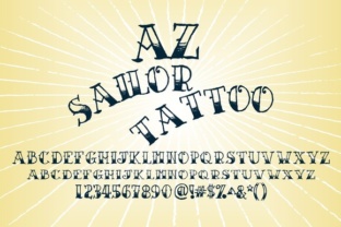 AZ Sailor Tattoo: A Premium Serif Font for Crafters and Makers