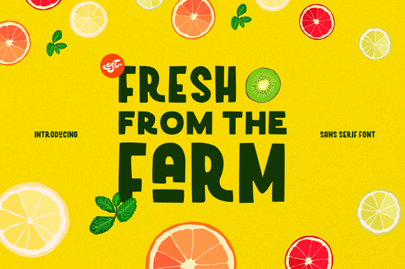 Fresh from the Farm Font: A Playful Typeface for Editorial Design