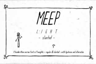 Meep Light Slanted: A Modern Typeface for Digital Branding